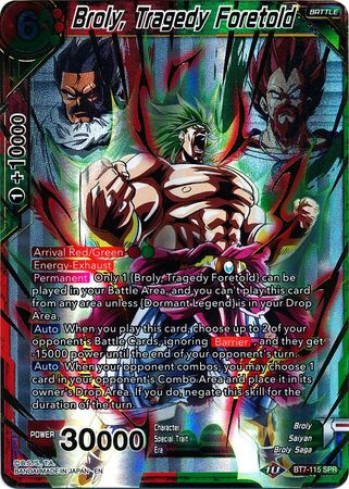 Broly, Tragedy Foretold (SPR) (BT7-115) [Assault of the Saiyans] | Dragon's Lair Comics and Fantasy Houston TX