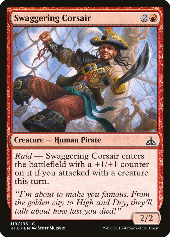Swaggering Corsair [Rivals of Ixalan] | Dragon's Lair Comics and Fantasy Houston TX