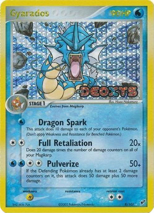 Gyarados (8/107) (Stamped) [EX: Deoxys] | Dragon's Lair Comics and Fantasy Houston TX