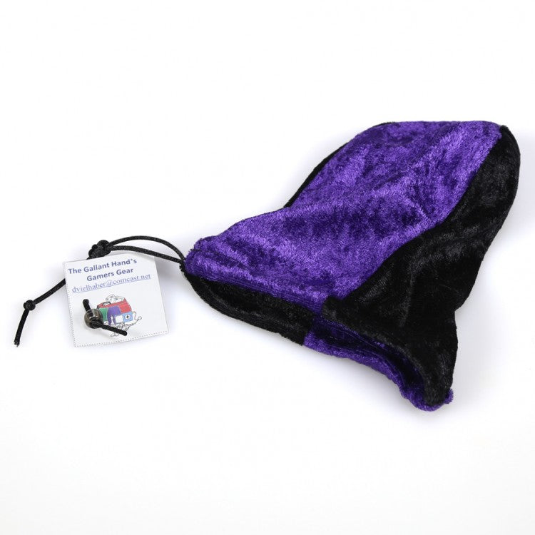 Gallant Hand Games Dice Bag: Velvet Black/Purple | Dragon's Lair Comics and Fantasy Houston TX