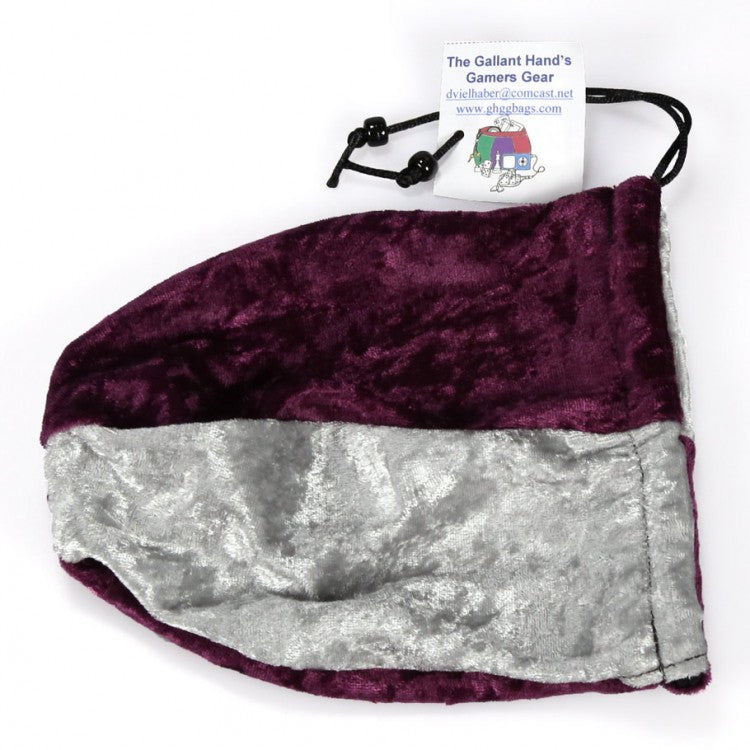 Gallant Hand Games Dice Bag: Velvet Wine/Silver | Dragon's Lair Comics and Fantasy Houston TX