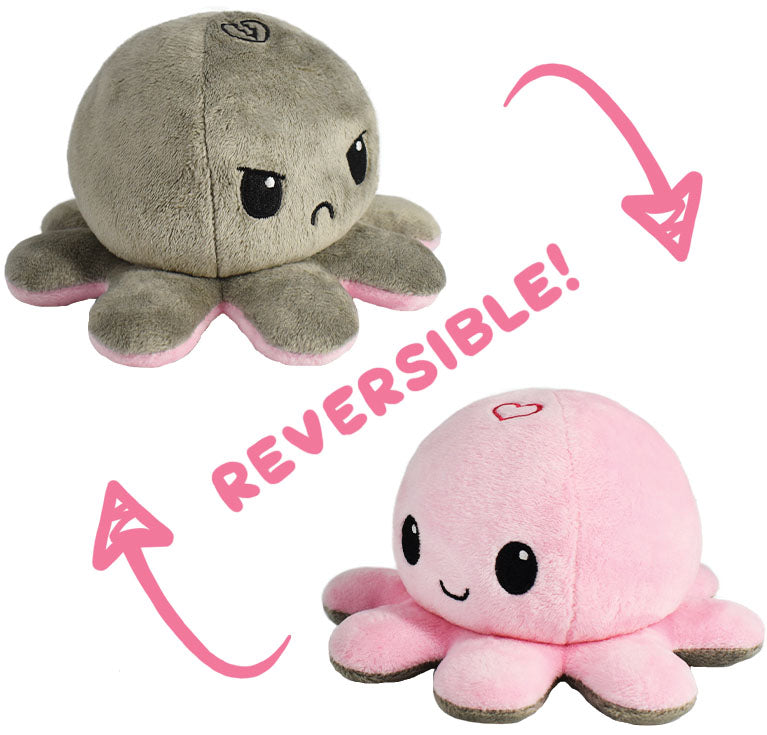 Plush Reversible Octopus: Heart and Broken Heart | Dragon's Lair Comics and Fantasy Houston TX