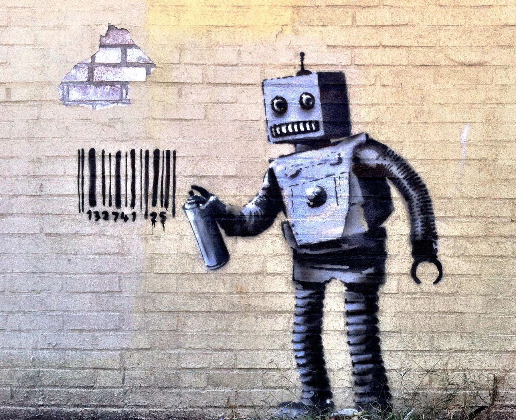 Jigsaw Puzzle: Banksy Tagging Robot | Dragon's Lair Comics and Fantasy Houston TX