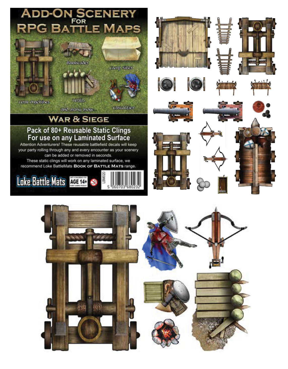 Battle Mats: Add On Scenery - War and Siege | Dragon's Lair Comics and Fantasy Houston TX
