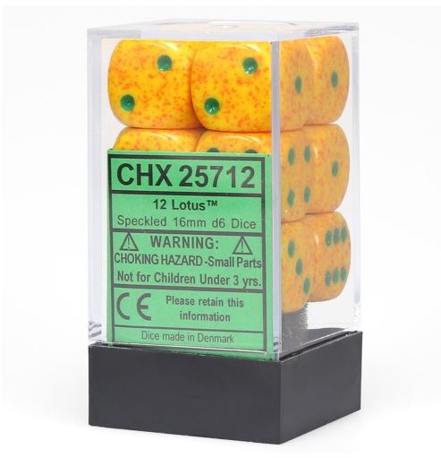 Chessex Speckled: 16mm D6 Lotus (12) | Dragon's Lair Comics and Fantasy Houston TX