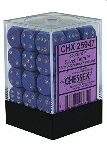 Chessex Speckled: 12mm D6 Silver Tetra (36) | Dragon's Lair Comics and Fantasy Houston TX