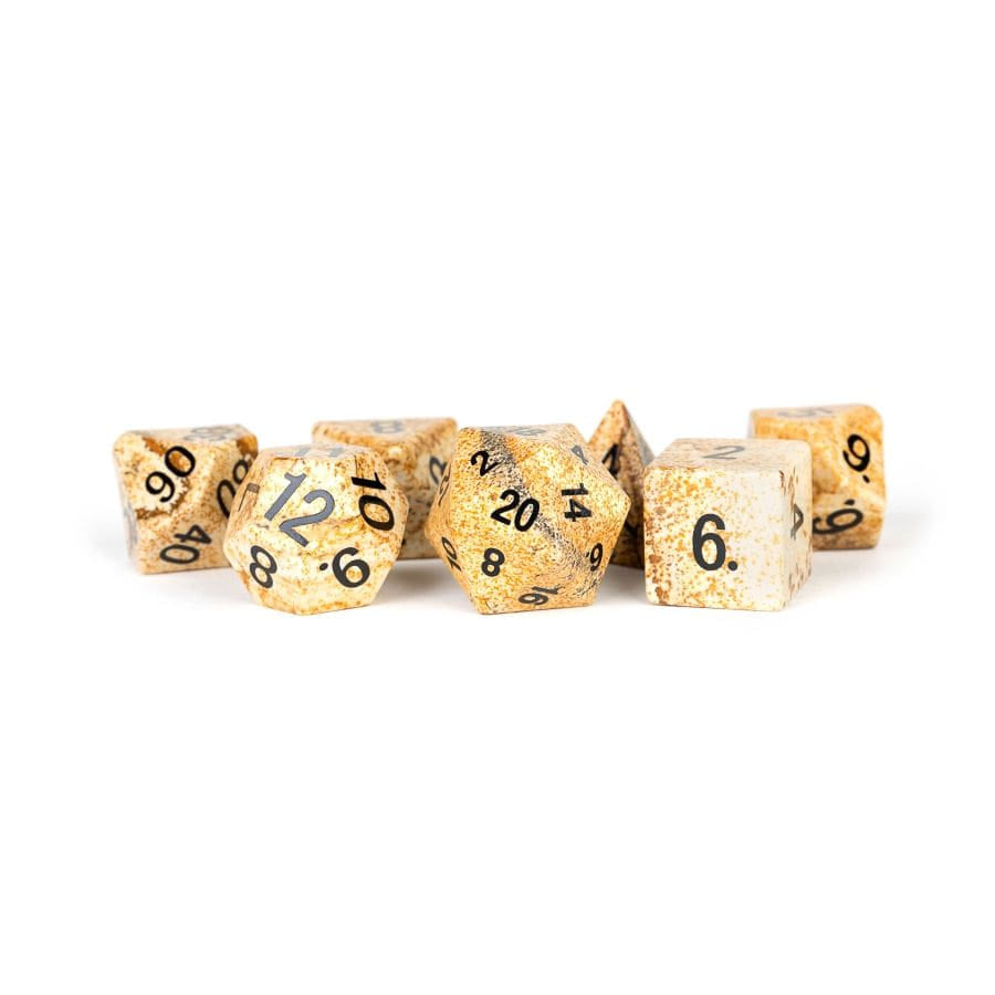 MDG 16mm Stone: Jasper Stone Poly 7 Dice Set | Dragon's Lair Comics and Fantasy Houston TX