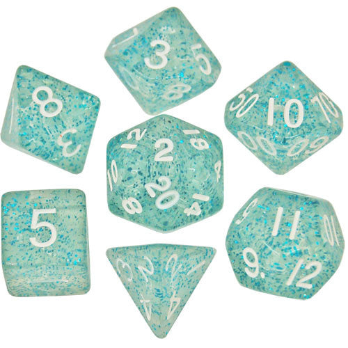 MDG Ethereal Glitter Light Blue Poly 7 Set | Dragon's Lair Comics and Fantasy Houston TX