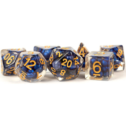 MDG Pearl Royal Blue Gold Poly 7 Set | Dragon's Lair Comics and Fantasy Houston TX