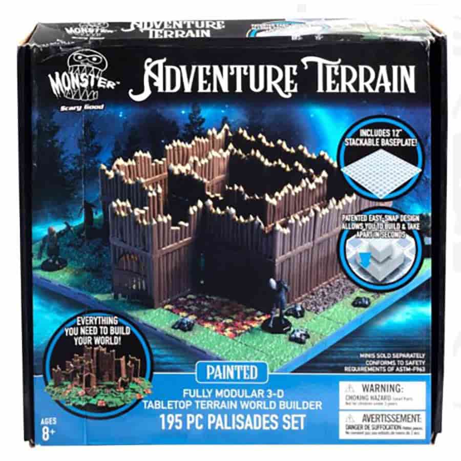 MONSTER ADVENTURE TERRAIN: PAINTED PALISADES BUILDER SET WITH BASEPLATE (195 PIECES) | Dragon's Lair Comics and Fantasy Houston TX