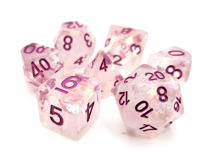 Old School Dice Infused - Winter's Dream Poly 7 Set | Dragon's Lair Comics and Fantasy Houston TX