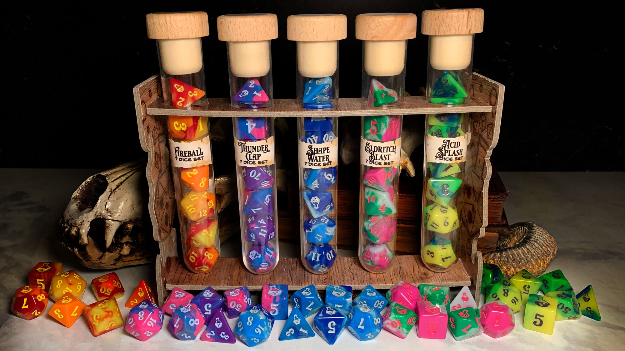 PolyDice Potions Poly 7 Set: Assorted Colors | Dragon's Lair Comics and Fantasy Houston TX