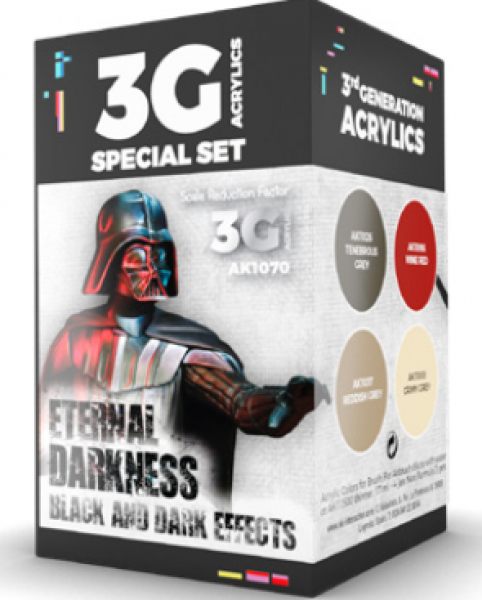AK-Interactive: 3rd Gen Acrylics - Wargame Colors Eternal Darkness Set | Dragon's Lair Comics and Fantasy Houston TX