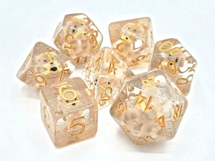 Old School Dice Animal Kingdom - Puppy Dog Poly 7 Set | Dragon's Lair Comics and Fantasy Houston TX