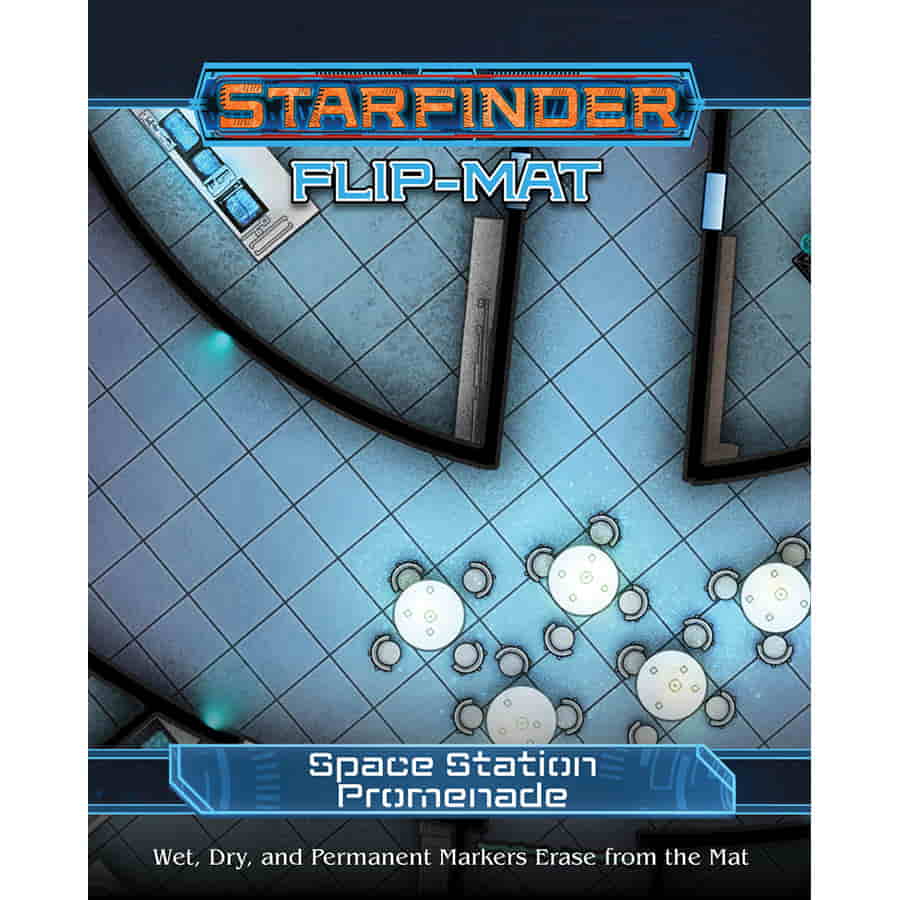 Starfinder Flip-Mat: Space Station Promenade | Dragon's Lair Comics and Fantasy Houston TX