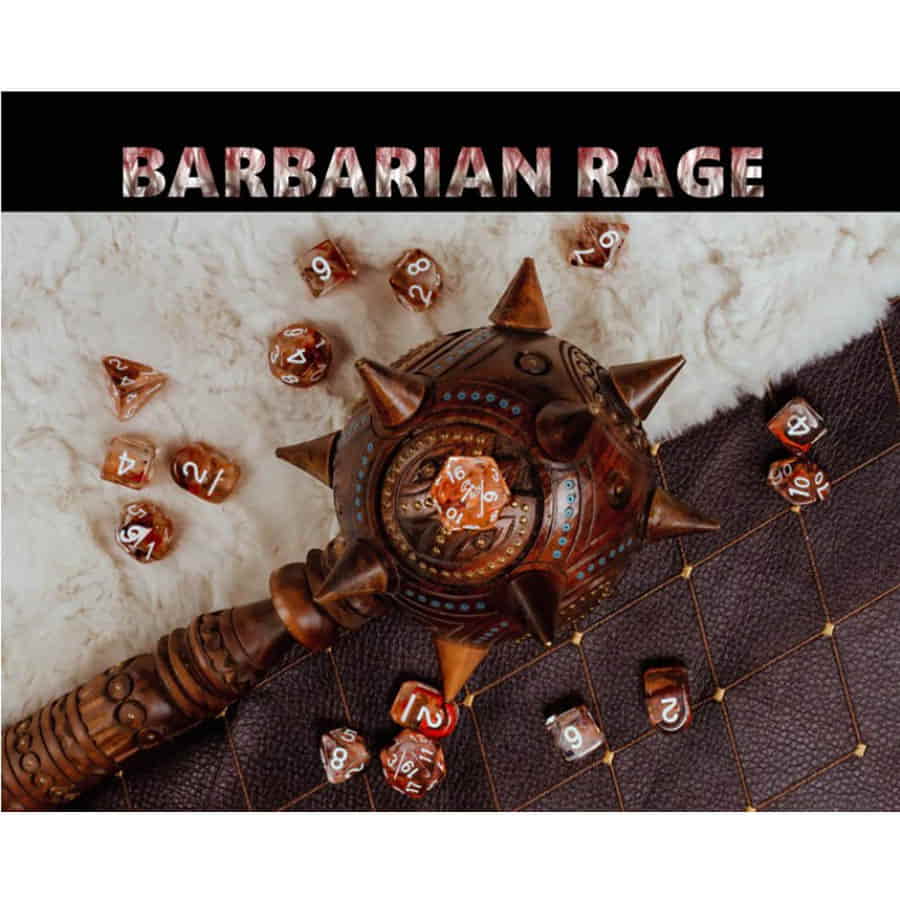 Roll 4 Initiatve Diffusion Barbarians Rage Poly 7 Sice Set | Dragon's Lair Comics and Fantasy Houston TX
