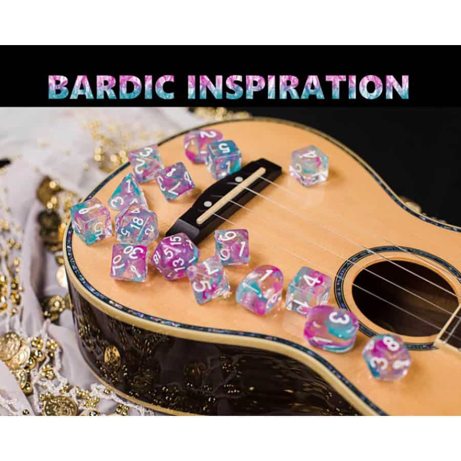 Roll 4 Initiatve Diffusion Bardic Inspiration Poly 7 Sice Set | Dragon's Lair Comics and Fantasy Houston TX