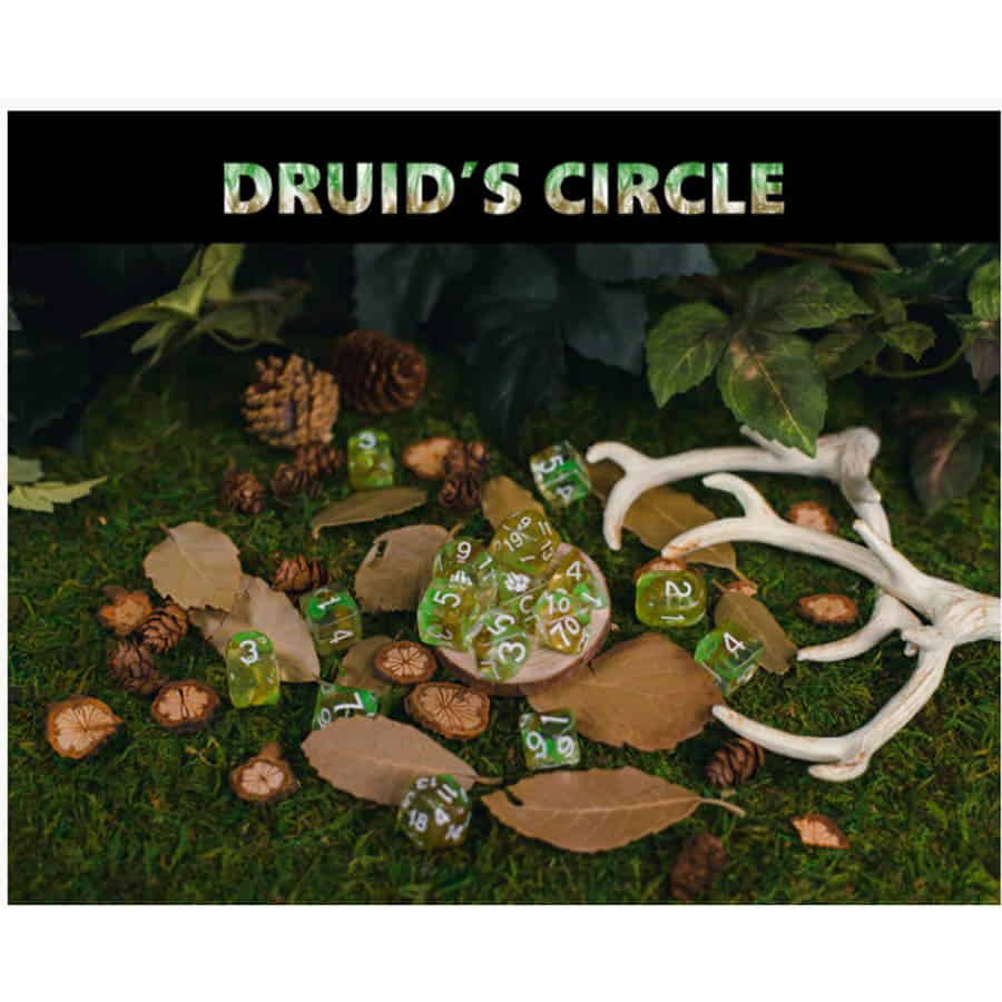 Roll 4 Initiatve Diffusion Druids Circle Poly 7 Sice Set | Dragon's Lair Comics and Fantasy Houston TX