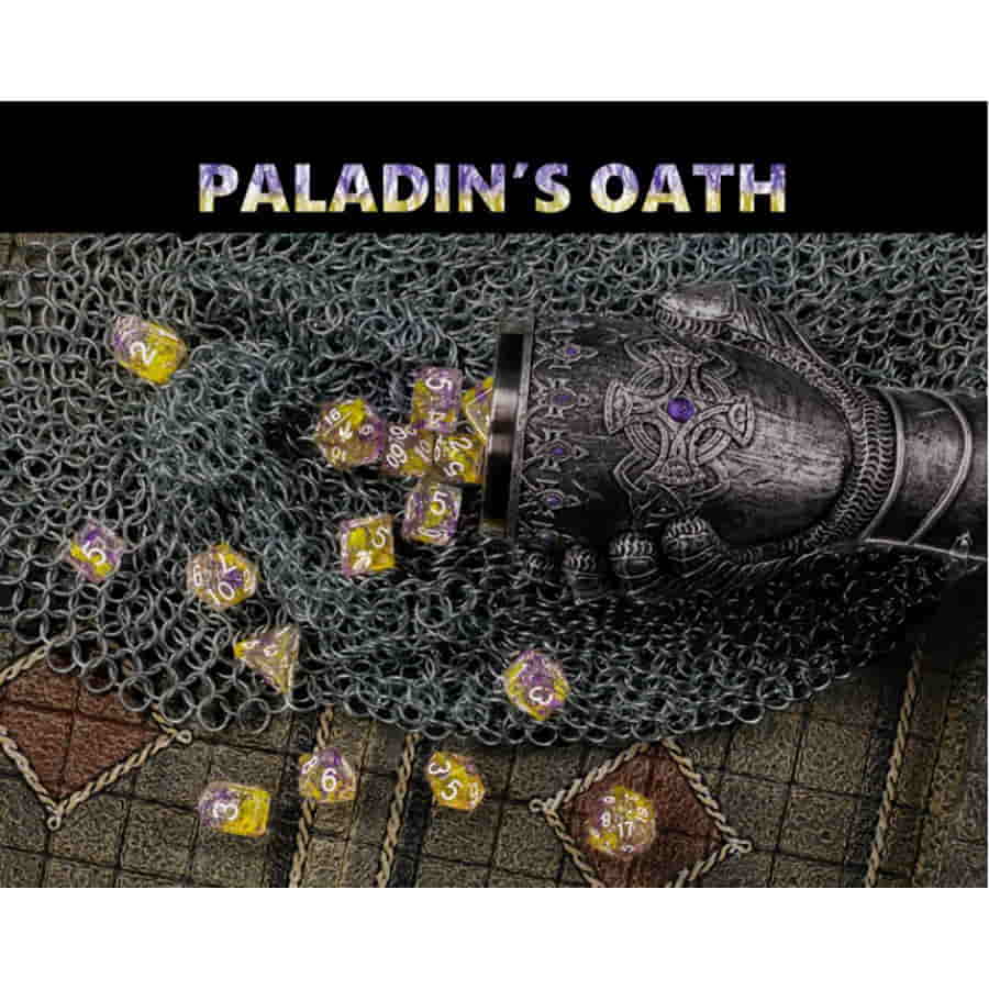 Roll 4 Initiatve Diffusion Paladins Oath Poly 7 Sice Set | Dragon's Lair Comics and Fantasy Houston TX