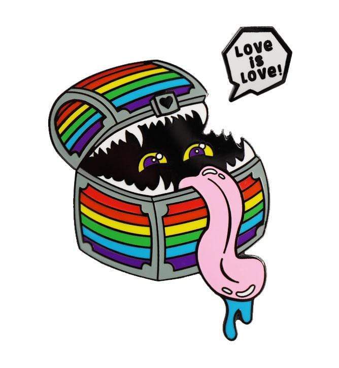 Foam Brain Pin: Rainbow 2-Piece Mimic | Dragon's Lair Comics and Fantasy Houston TX