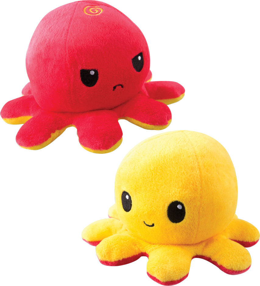 Plush Reversible Octopus: Red and Yellow | Dragon's Lair Comics and Fantasy Houston TX