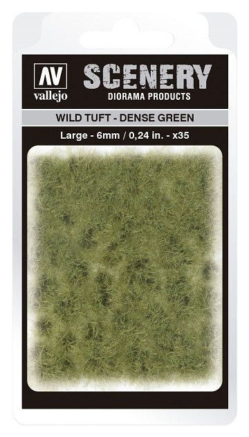 Vallejo Scenery: Wild Tuft - Dense Green (6mm) | Dragon's Lair Comics and Fantasy Houston TX