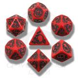 Q Workshop Dragons Dice Red and Black Poly 7 Set | Dragon's Lair Comics and Fantasy Houston TX
