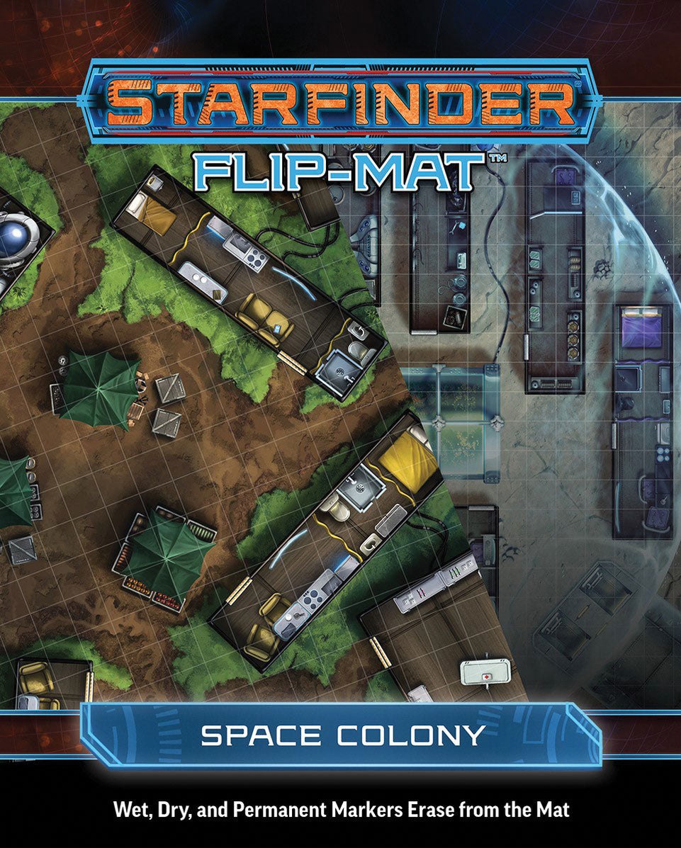 Starfinder RPG: Flip Mat - Space Colony | Dragon's Lair Comics and Fantasy Houston TX