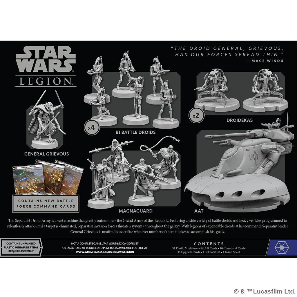 Star Wars Legion: Separatist Invasion Battle Force Starter Set | Dragon's Lair Comics and Fantasy Houston TX