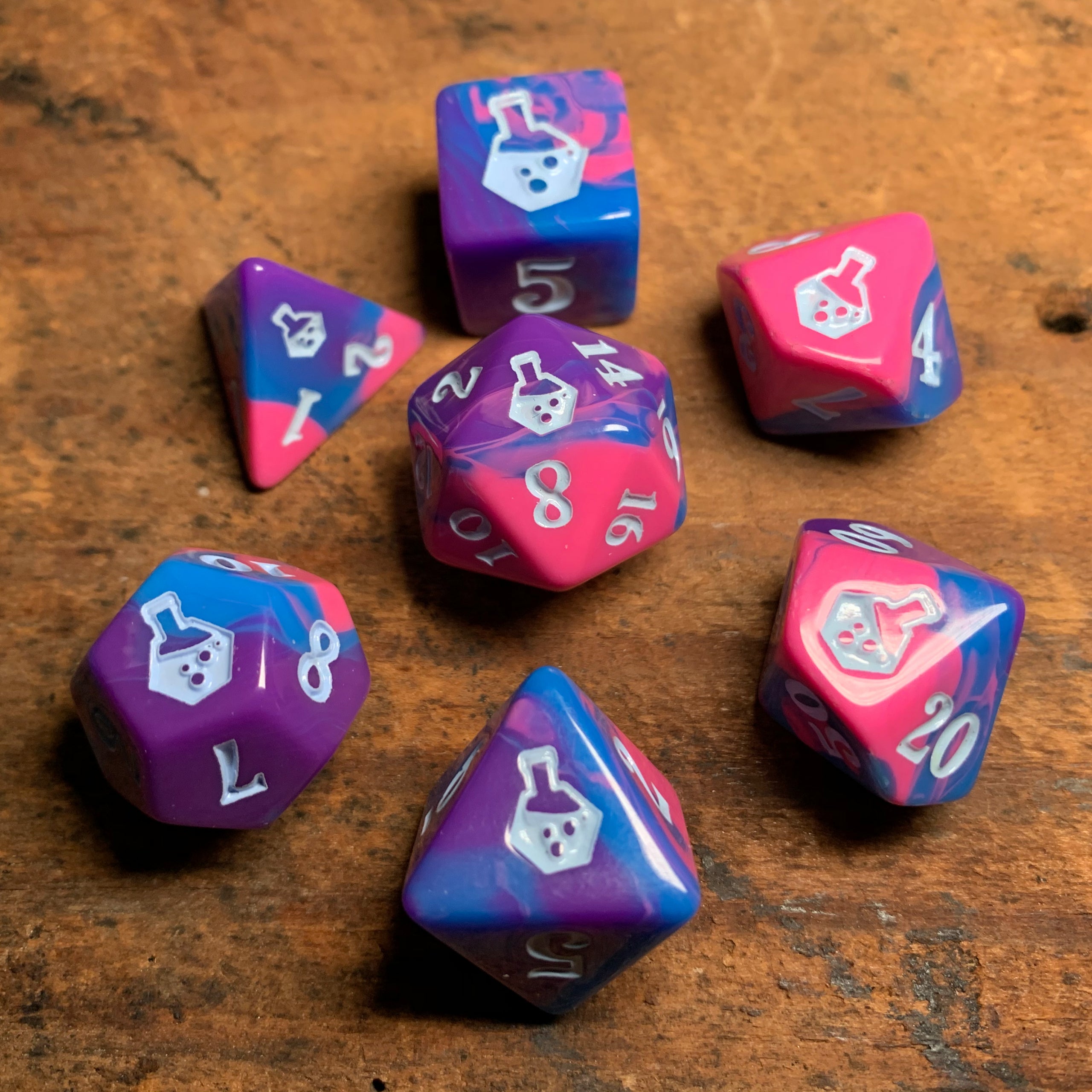PolyDice Potions Poly 7 Set: Assorted Colors | Dragon's Lair Comics and Fantasy Houston TX
