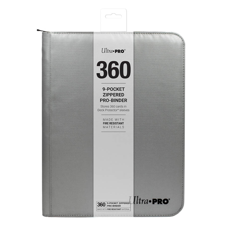 Ultra Pro 9-Pocket Zippered Pro Binder Silver 360 | Dragon's Lair Comics and Fantasy Houston TX