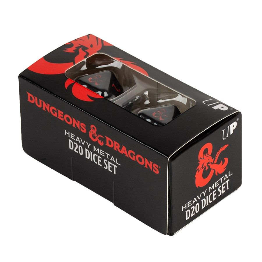 ULTRA PRO: DUNGEONS AND DRAGONS DICE - 2CT HEAVY METAL D20 SET | Dragon's Lair Comics and Fantasy Houston TX