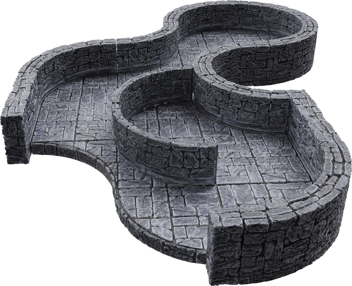 Wizkids WarLock Tiles: Dungeon Tile III - Curves | Dragon's Lair Comics and Fantasy Houston TX